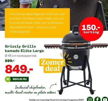 Aanbieding: Grizzly Grills kamado Elite Large