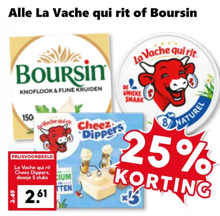 Aanbieding: La Vache qui rit of Boursin