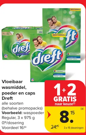 Promotie: Vloeibaar wasmiddel, poeder en caps