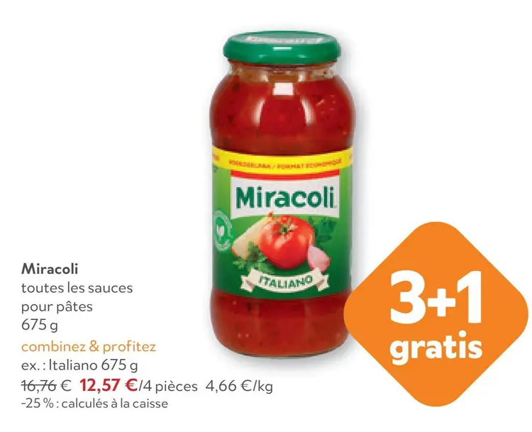 Offre: toutes les sauces pour pâtes