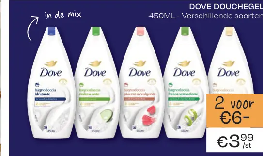 Aanbieding: Dove douchegel