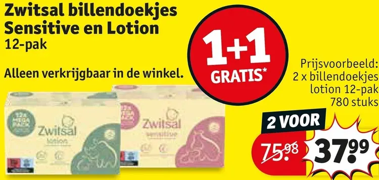 Promotie: Billendoekjes Sensitive en Lotion