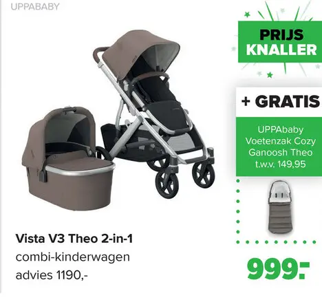 Aanbieding: Vista V3 Theo 2-in-1 combi-kinderwagen