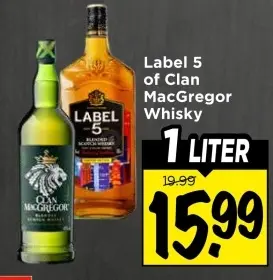 Aanbieding: Label 5 of Clan MacGregor Whisky