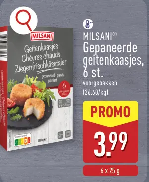 Promotie: Gepaneerde geitenkaasjes