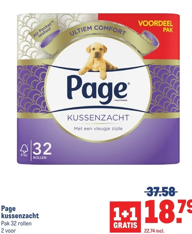 Aanbieding: Page kussenzacht