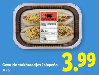 Aanbieding: Gevulde stokbroodjes Jalapeño