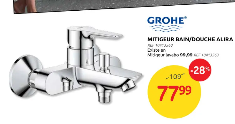 Offre: Mitigeur bain/douche alira