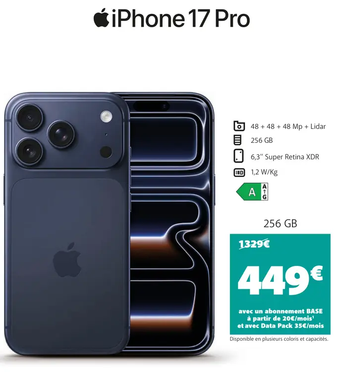 Offre: iPhone 17 Pro