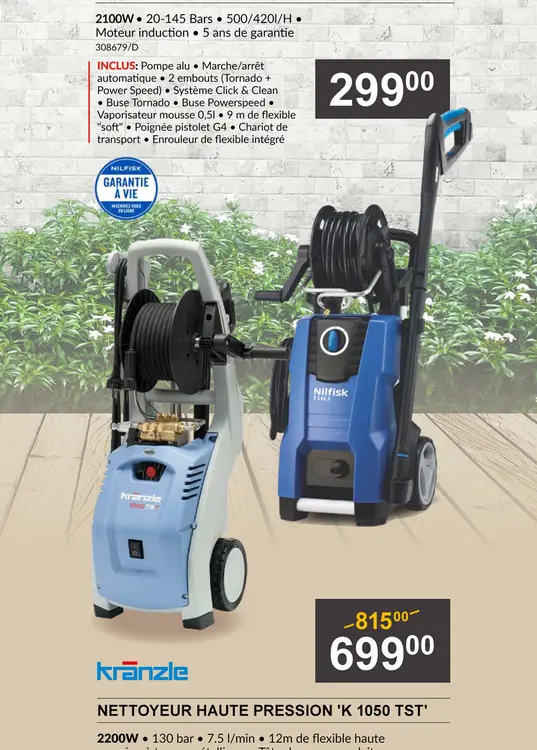 Offre: Nettoyeur haute pression