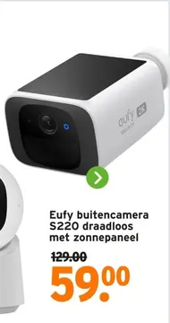 Aanbieding: Eufy buitencamera S220 draadloos met zonnepaneel