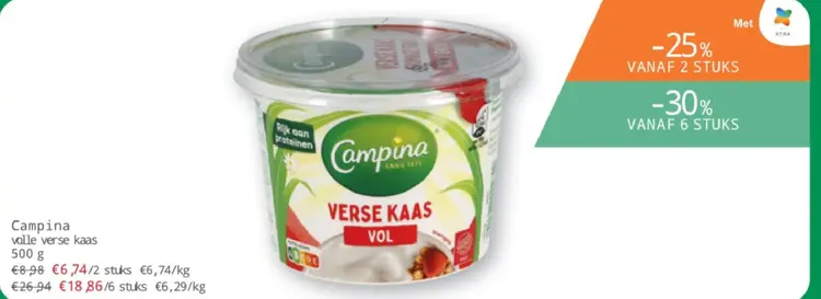 Aanbieding: volle verse kaas