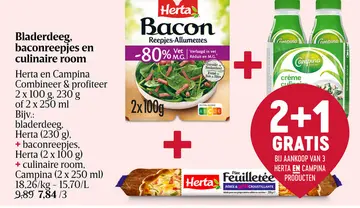 Aanbieding: Bladerdeeg, baconreepjes en culinaire room