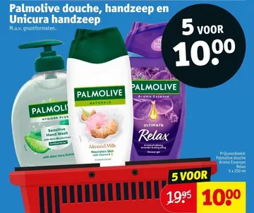 Aanbieding: Palmolive douche, handzeep en Unicura handzeep