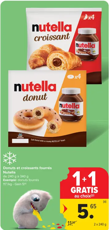 Offre: Donuts et croissants fourrés
