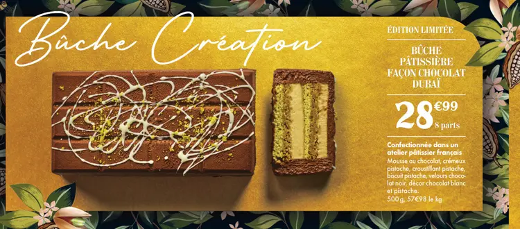 Offre: Bûche Pâtissière Façon Chocolat Dubaï