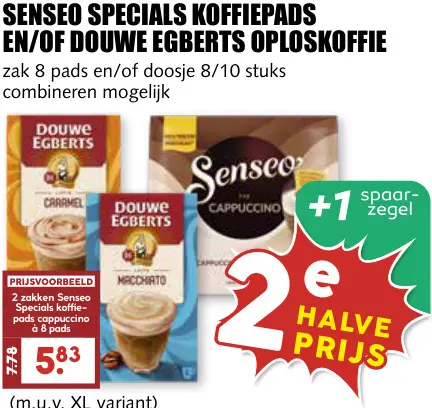 Aanbieding: Specials koffiepads en/of oploskoffie