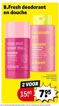 Aanbieding: B.Fresh deodorant en douche