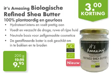 Aanbieding: it's Amazing Biologische Refined Shea Butter