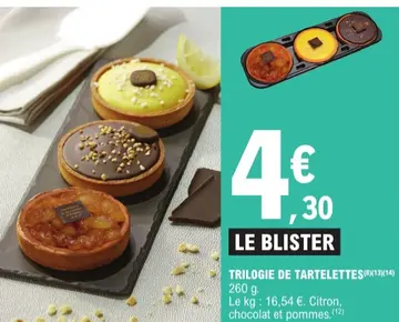 Offre: TRILOGIE DE TARTELETTES