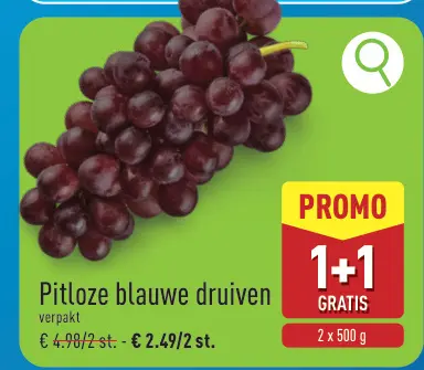 Promotie: Pitloze blauwe druiven