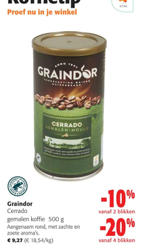 Aanbieding: Graindor Cerrado gemalen koffie