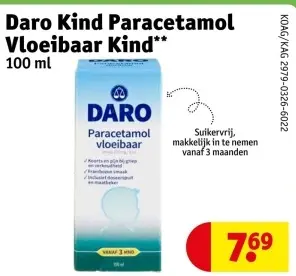 Aanbieding: Paracetamol Vloeibaar Kind