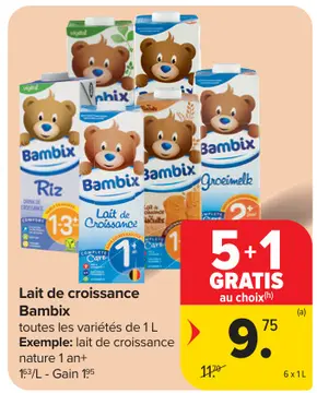 Offre: Lait de croissance