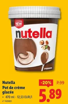 Offre: Pot de crème glacée