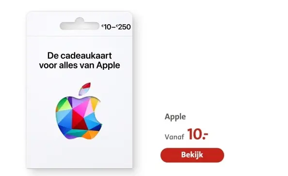 Aanbieding: Apple Cadeaukaart