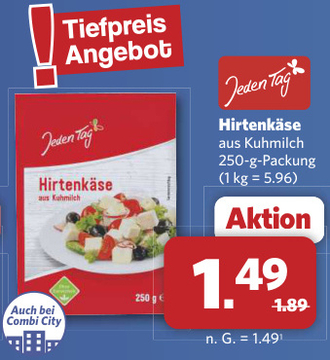 Aanbieding: Hirtenkäse aus Kuhmilch