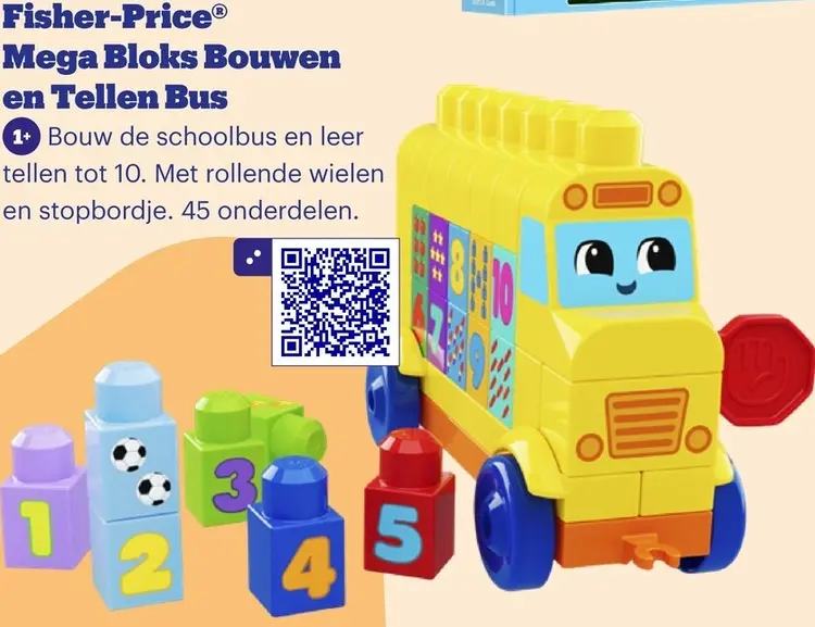 Aanbieding: Mega Bloks Bouwen en Tellen Bus