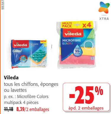 Offre: tous les chiffons, éponges ou lavettes