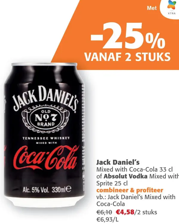 Aanbieding: Jack Daniel's Mixed with Coca-Cola