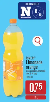 Aanbieding: RIVER Limonade orange