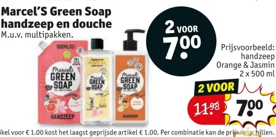 Aanbieding: handzeep en douche