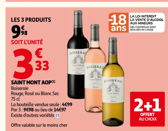 Offre: SAINT MONT AOP Boiserale