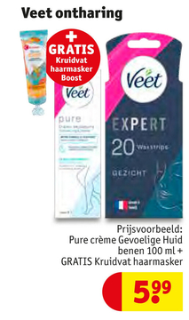 Aanbieding: Pure crème Gevoelige Huid benen + GRATIS Kruidvat haarmasker