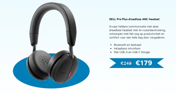 Aanbieding: Dell Pro Plus draadloze ANC-headset