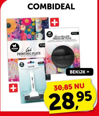 Promotie: Gel Printing Plate, Brayer, Gel Printing Plate