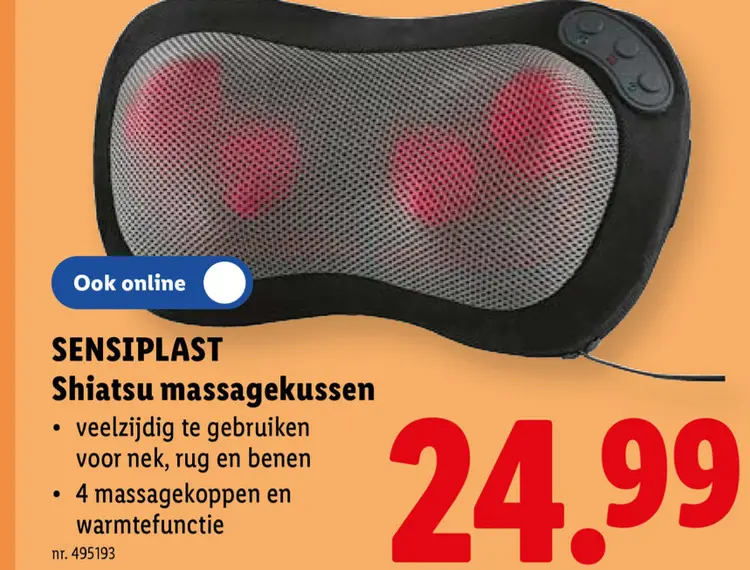 Promotie: Shiatsu massagekussen