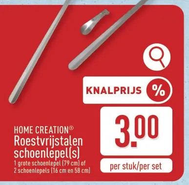 Promotie: Roestvrijstalen schoenlepel(s)