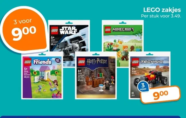 Aanbieding: LEGO zakjes