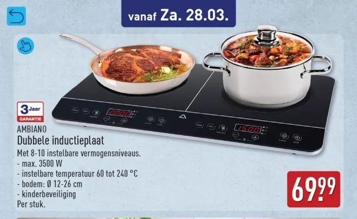 Aanbieding: Dubbele inductieplaat