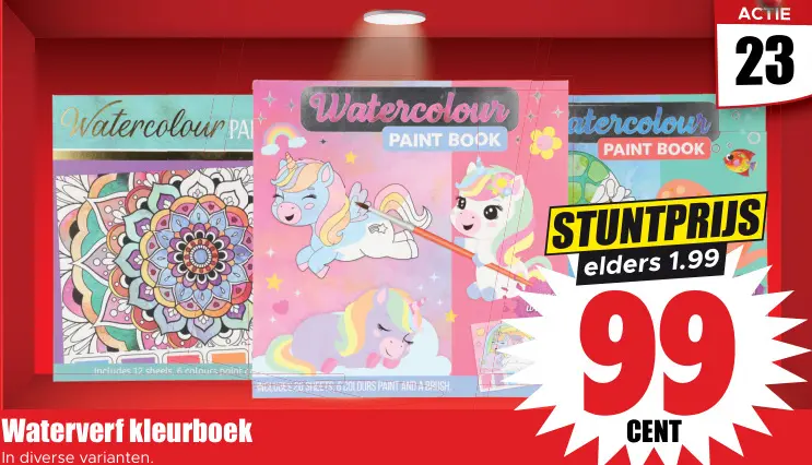 Aanbieding: Waterverf kleurboek