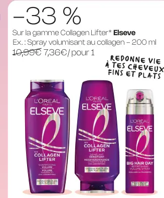 Offre: Spray volumisant au collagen