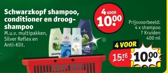 Promotie: Schwarzkopf shampoo, conditioner en droog-shampoo