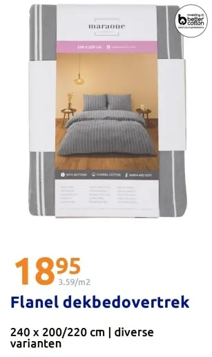 Aanbieding: Flanel dekbedovertrek