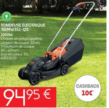 Offre: TONDEUSE ELECTRIQUE