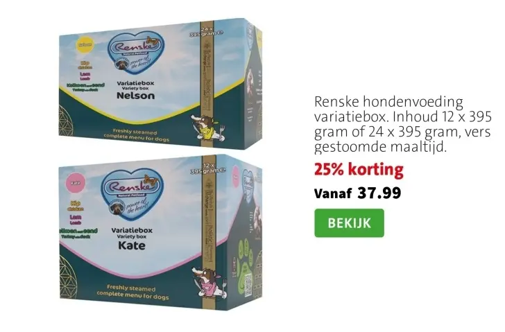 Aanbieding: Renske hondenvoeding variatiebox